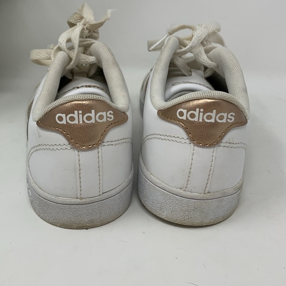 Adidas Originals Leather White/Rose Gold 3 Stripe Superstar Sneakers Womens 4.5 - Picture 6 of 9